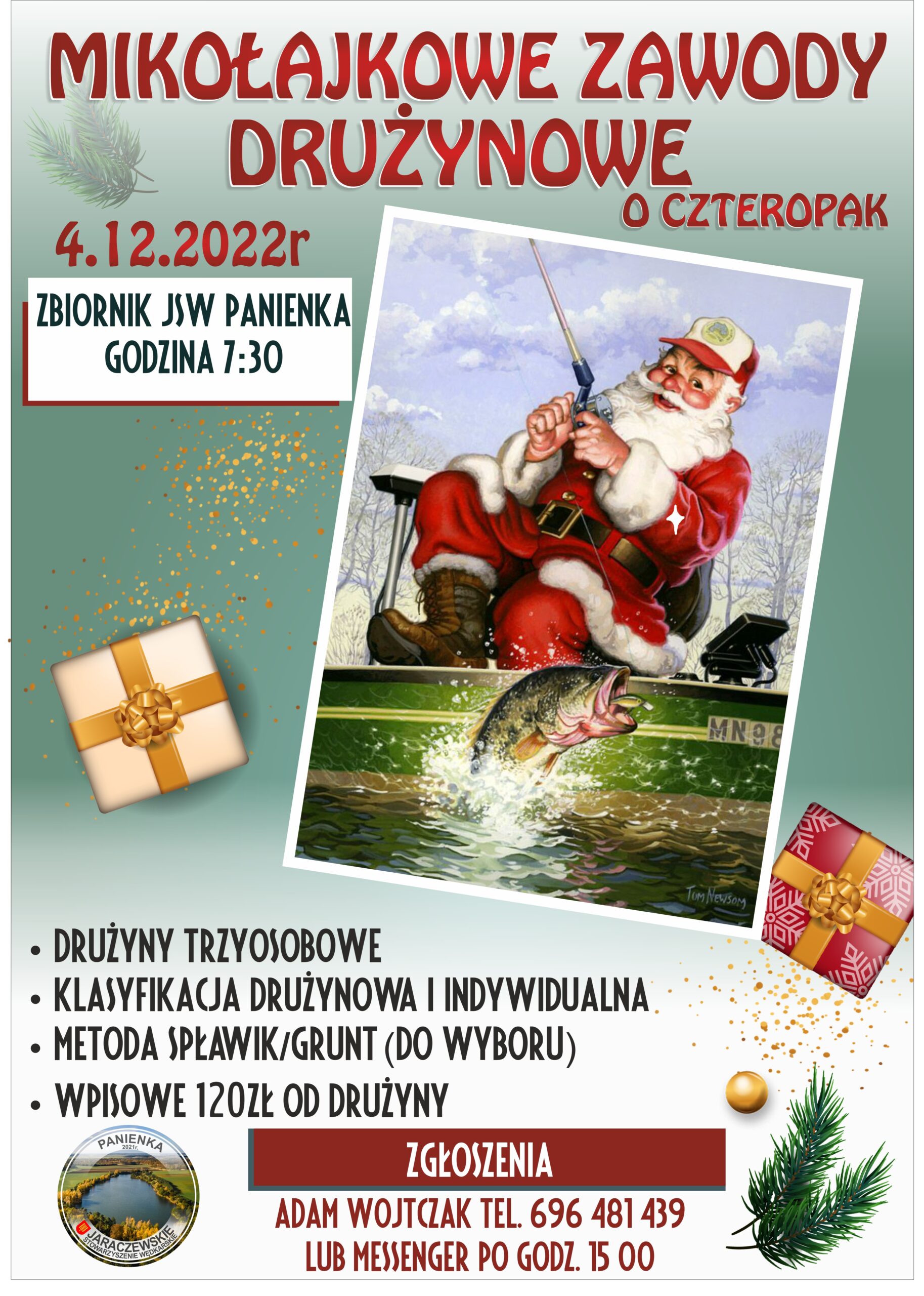 Zawody Mikołajkowe – Grupowe o czteropak 4.12.2022r